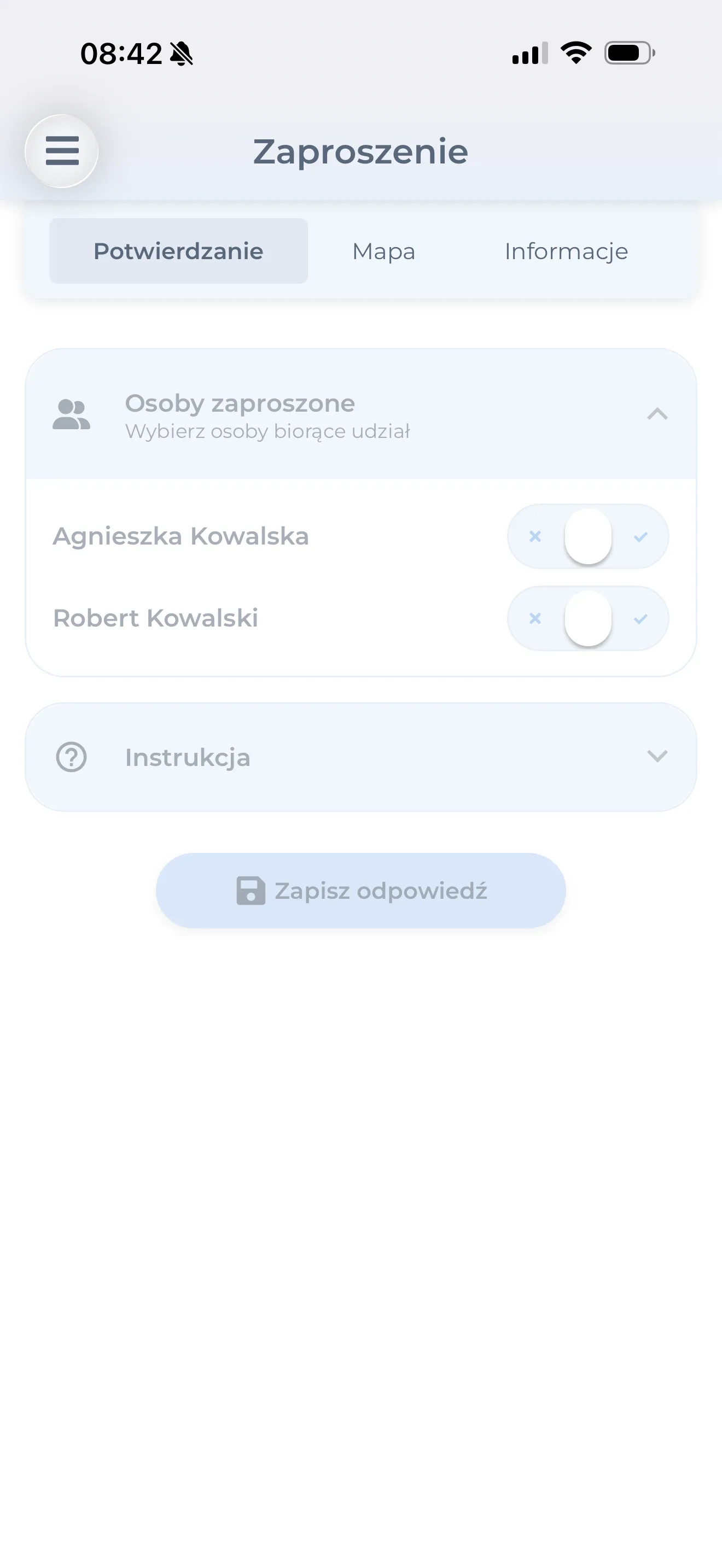 Potwierdzanie obecności